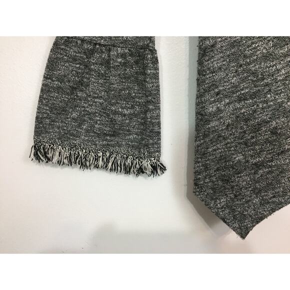 (M5) THML Womens Sweater Knit Top Size M Elastic Off Shoulder Frayed Bell Sleeve - Picture 3 of 6